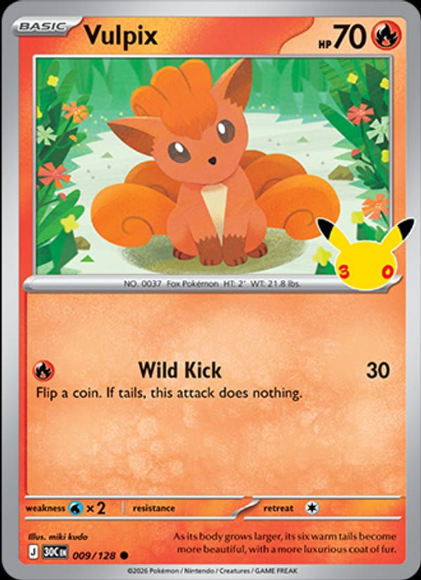 Vulpix 009/128 30th Celebration (EN)