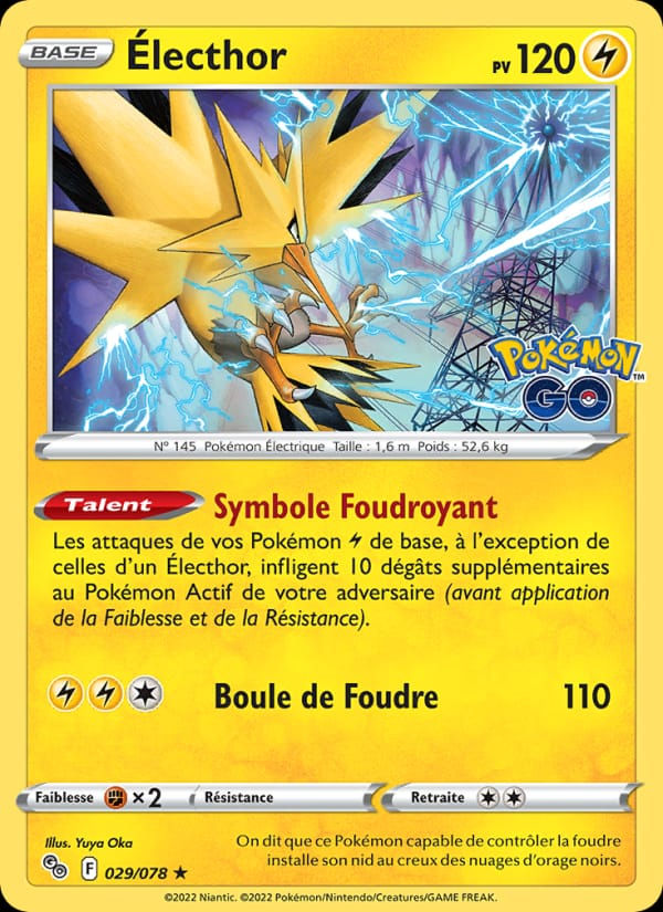 Électhor 029/078 Pokémon GO (FR)