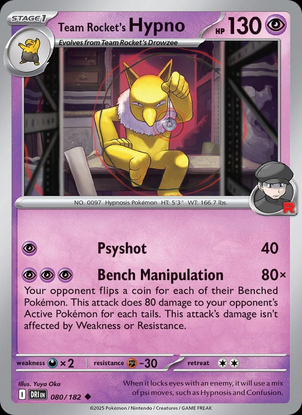 Team Rocket's Hypno 080/182 Destined Rivals (EN)