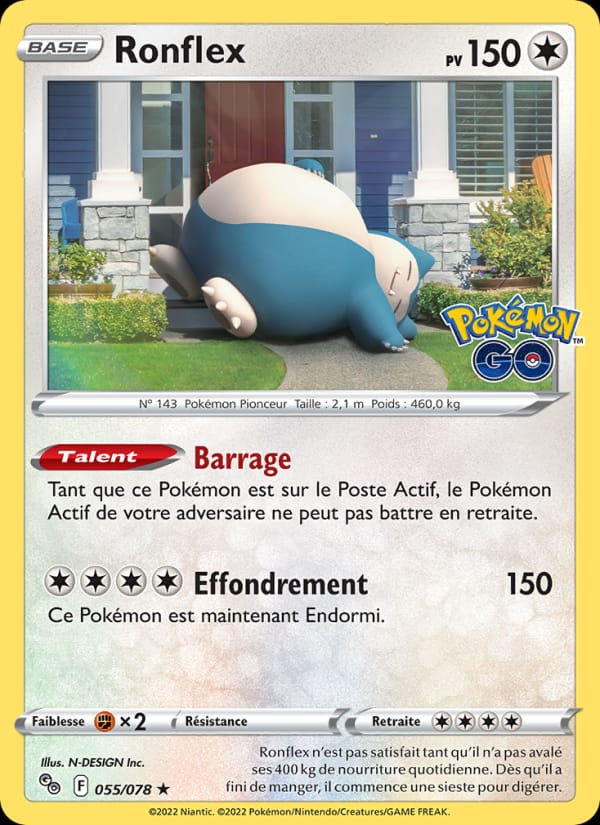 Ronflex 055/078 Pokémon GO (FR)