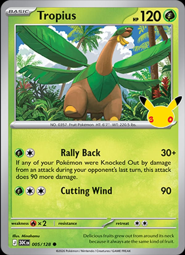Tropius 005/128 30th Celebration (EN)