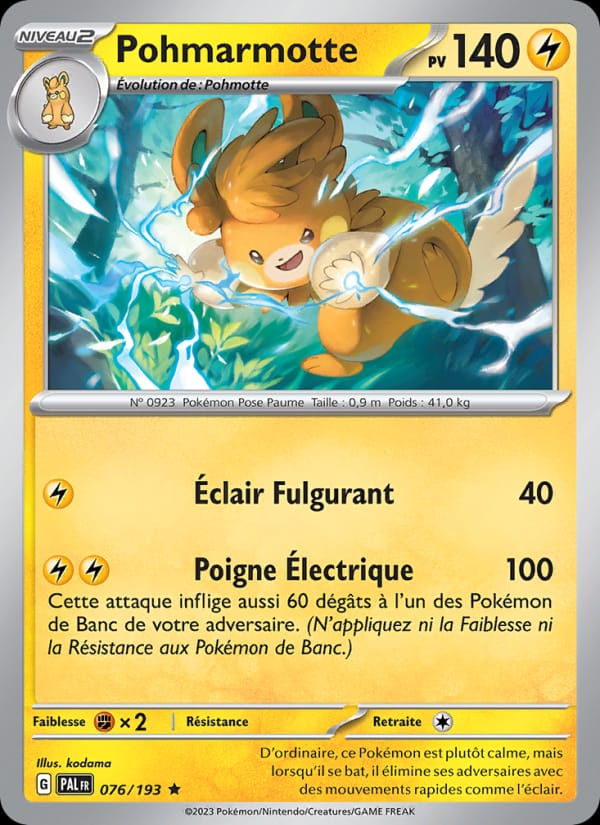 Pohmarmotte 076/193 Évolutions à Paldea (FR)