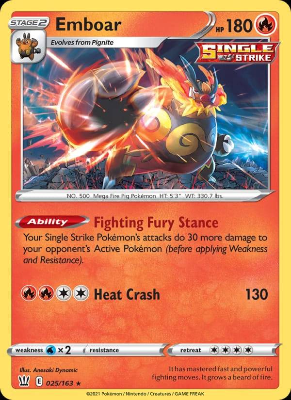 Emboar 025/163 Battle Styles (EN)