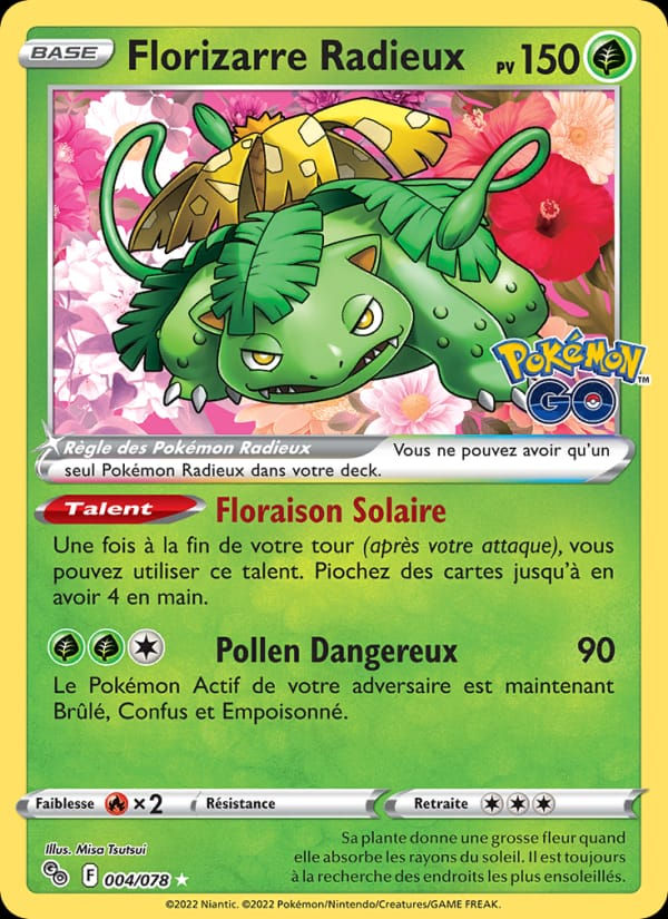 Florizarre Radieux 004/078 Pokémon GO (FR)