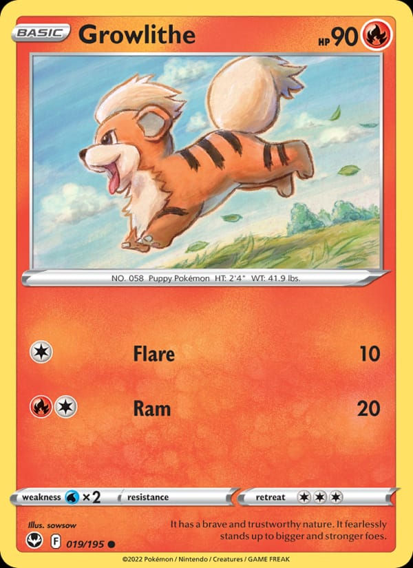 Growlithe 019/195 Silver Tempest (EN)