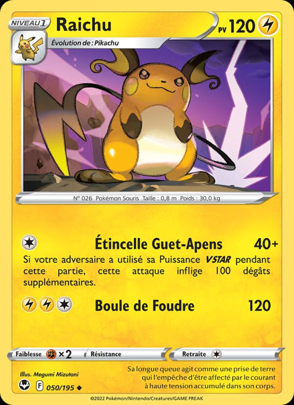 Raichu 050/195 Tempête Argentée (FR)