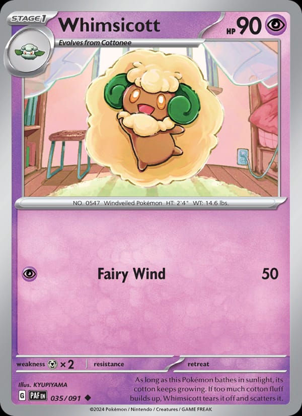 Whimsicott 035/091 Paldean Fates (EN)