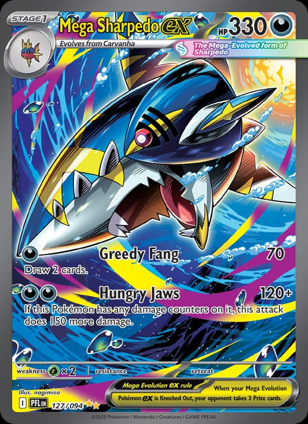 Mega Sharpedo ex 127/094 Phantasmal Flames (EN)