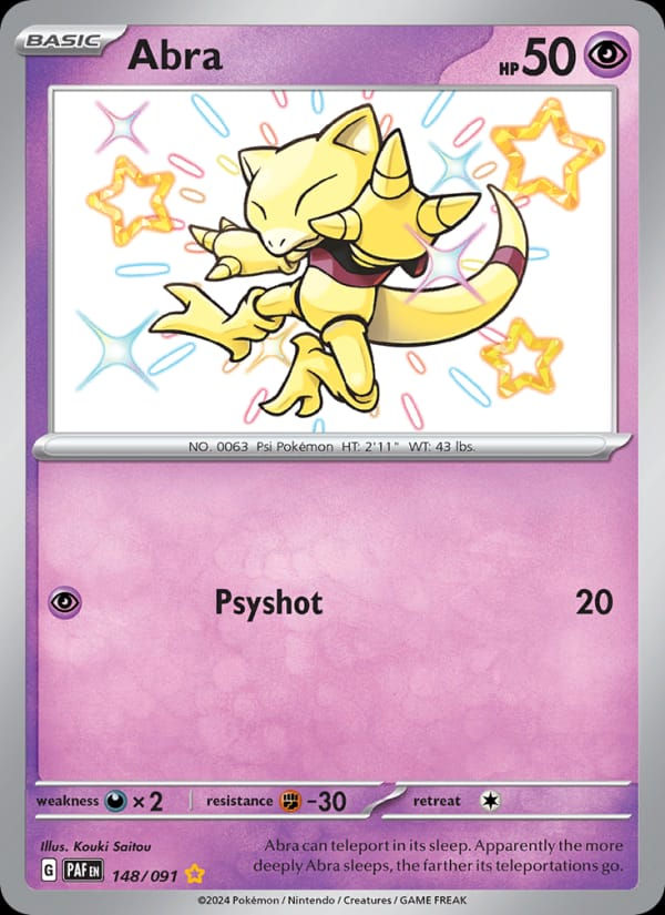 Abra 148/091 Paldean Fates (EN)