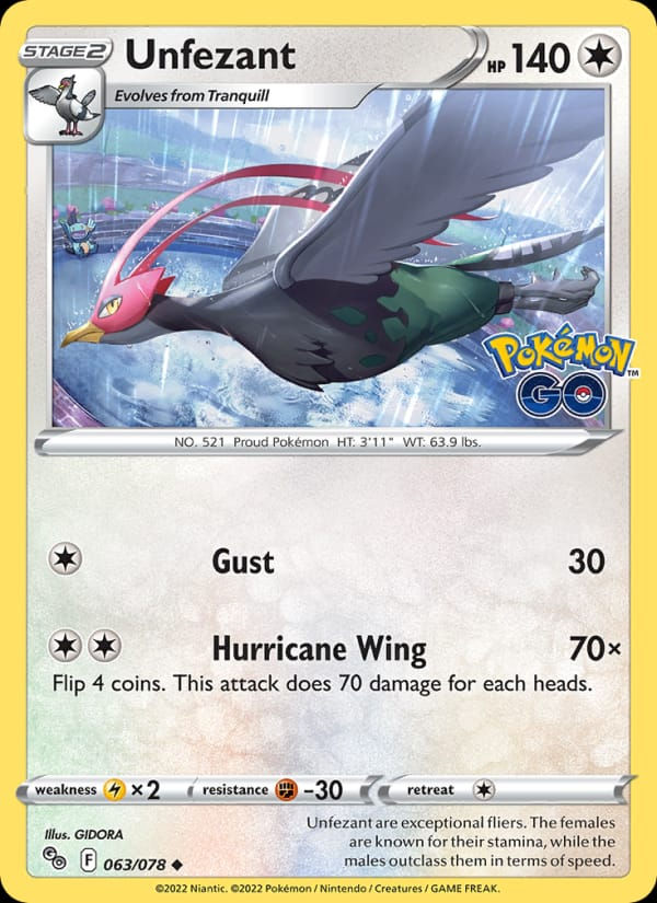 Unfezant 063/078 Pokémon GO (EN)