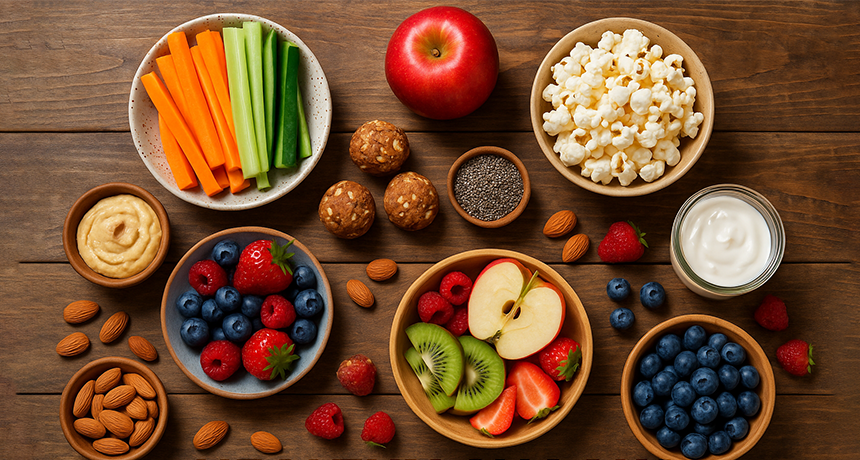Arranged Food and Objects