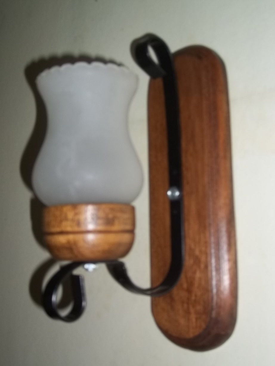Arandela Prancha com 1 bocal vidro