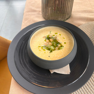 Csicseriborsó-krémleves 