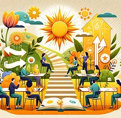 DALL·E 2024-06-06 11.55.25 - An illustration representing a course focused on self-improve