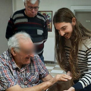 Lotus et Sidonie à l’EHPAD Porebski.