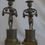 Thumbnail: Antique pair of English Regency patinated bronze Candlesticks
