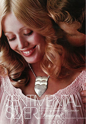 jewelry vintage advertisement, sentimental silver, danecraft, 1970's advertisement