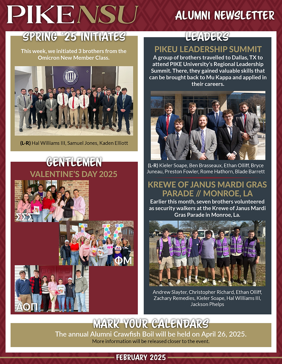 PIKE Alumni Newsletter 01