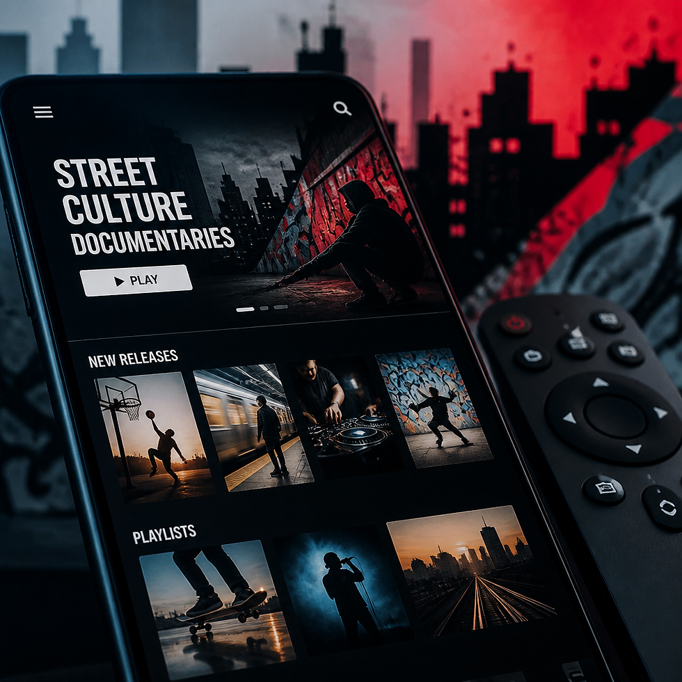 Streaming device interface for accessing Hood Box Office content