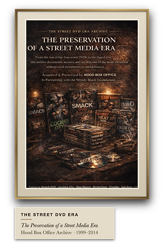 The Preservation of a Street Media Era, framed exhibit poster with museum label