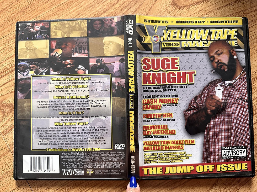 Yellow Tape Video Magazine Vol. 1: The Jump Off Issue - full sleeve: back, spine and front