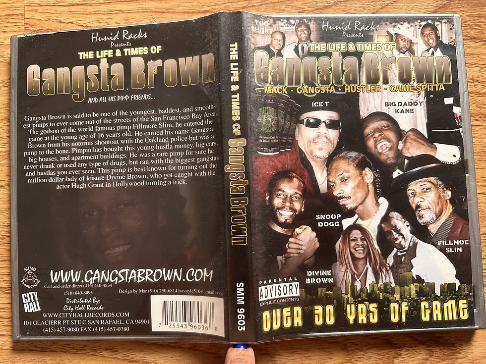 The Life & Times of Gangsta Brown - full sleeve: back, spine and front