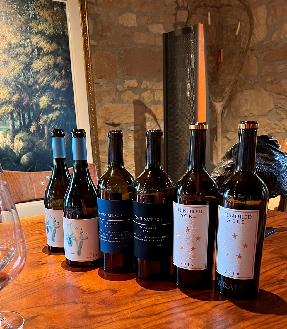 The Tasting Lineup at Hundred Acre
