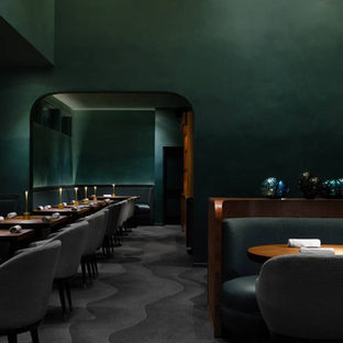 The elegant dining room at Providence, Los Angeles