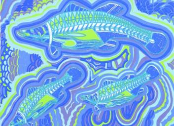 Oeuvre de Doris Gingingara, Barramundi wet season