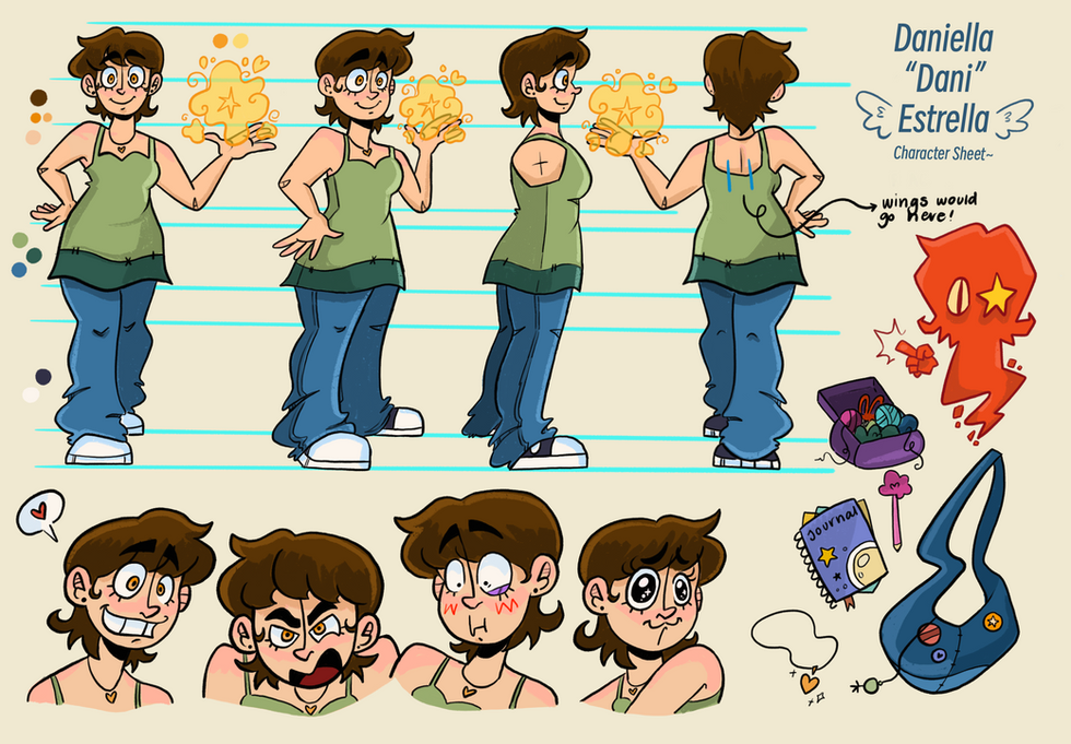 A turnaround of one of my OCs, Dani