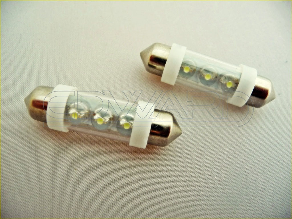 C5W 3 BIG LED GLASS 39mm