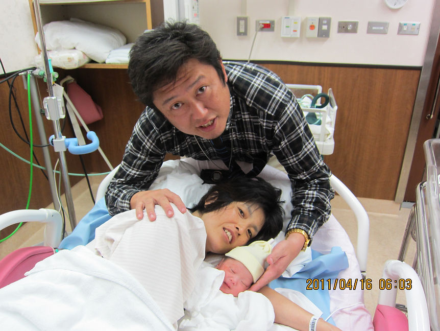 A photo from when my daughter was born.