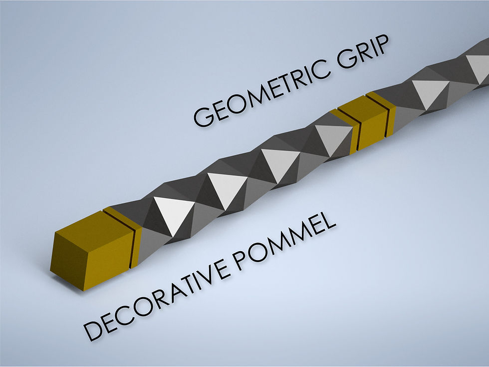 Thumbnail: Geometric Magic Wand - 3D Print File - Wand 24 - Personal Use