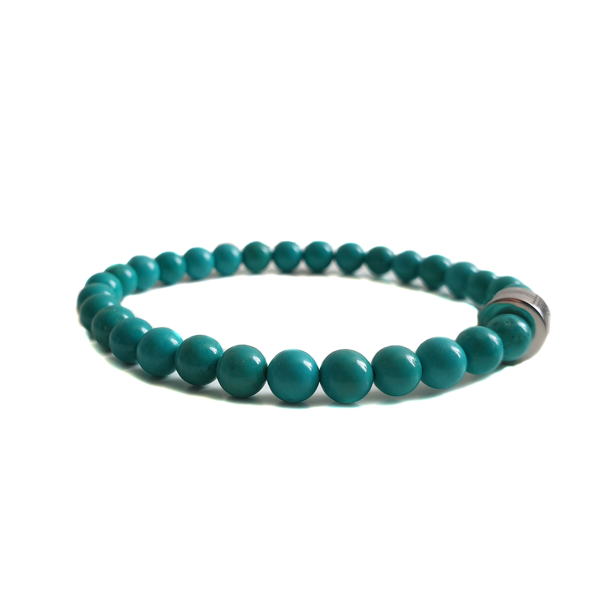 DAMES ARMBAND TURQUOISE HOWLIET 6MM