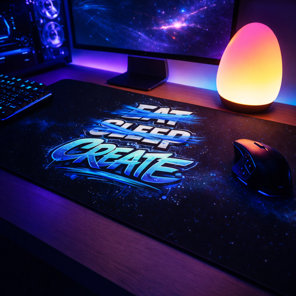 EAT SLEEP CREATE DESK MAT