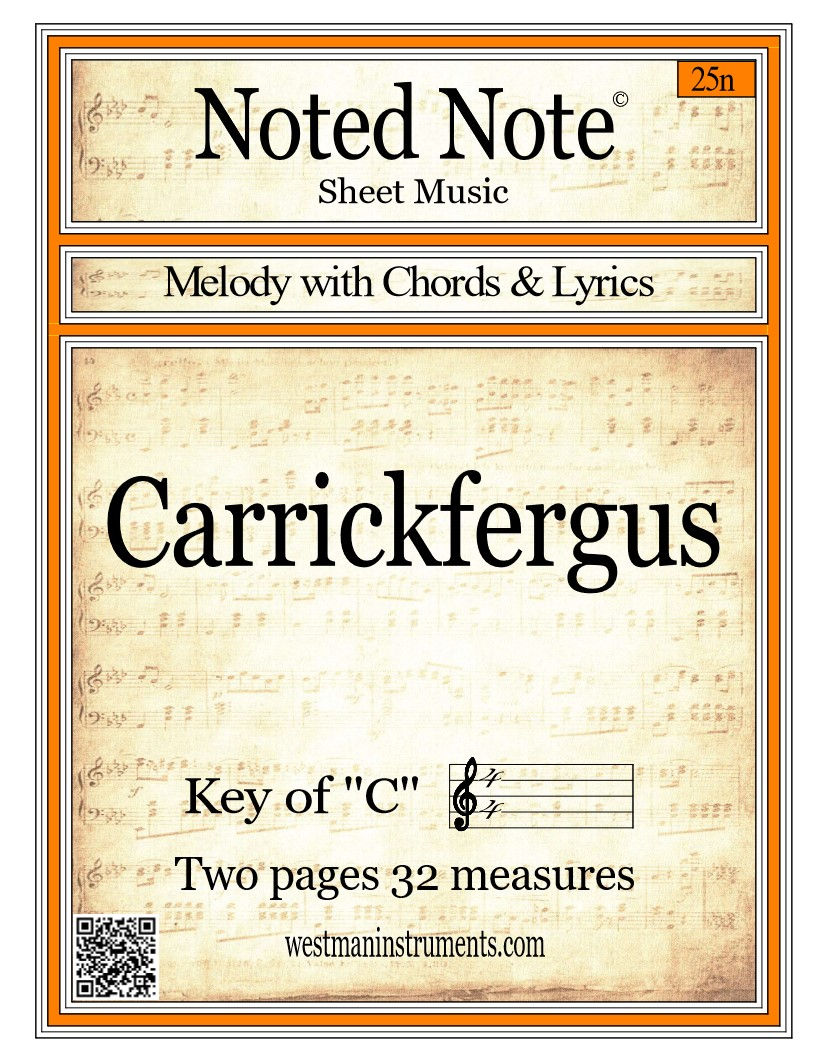 Carrickfergus Meloldy & Lyrics. My Site