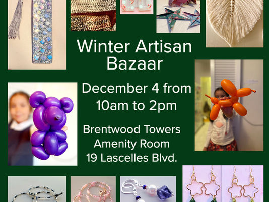 Winter Artisan Bazaar - ONE WEEK TODAY!