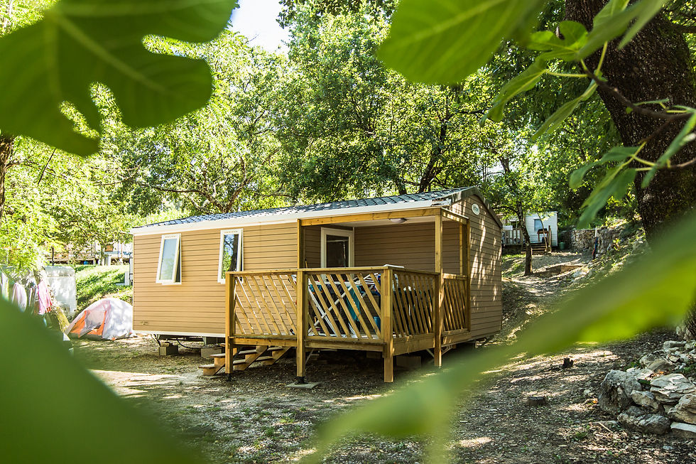 location mobile-home, bord Ardèche, Chauzon