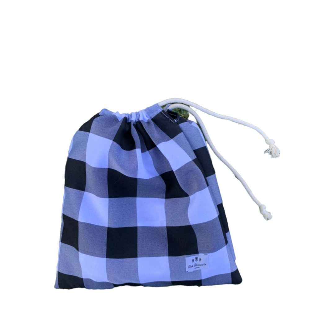 Toalha de Piquenique Xadrez preta