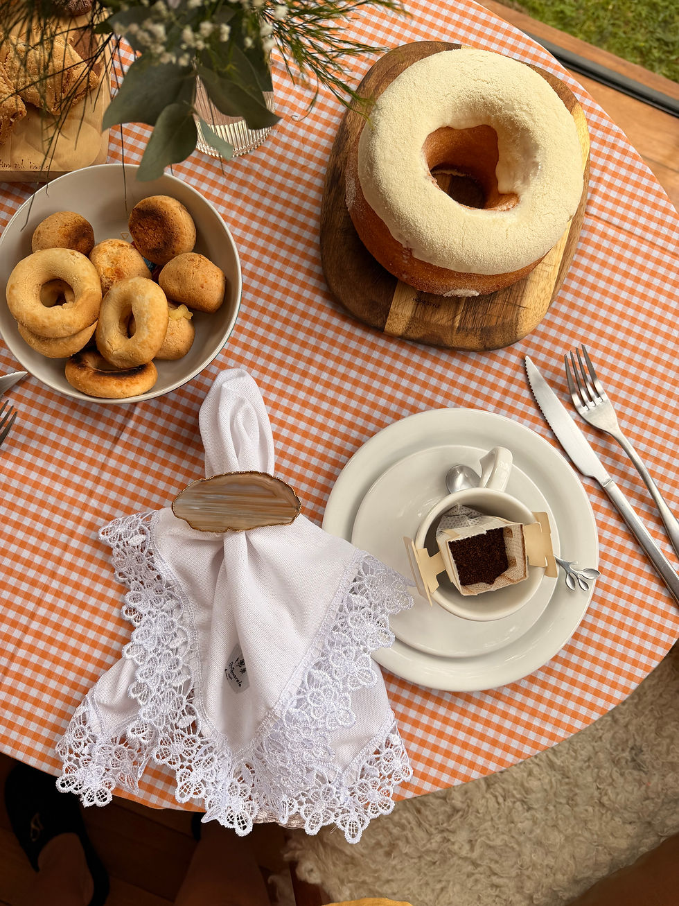 Miniatura: PORTA GUARDANAPO DE ACRÍLICO ÁGATA NATURAL (Unidade)