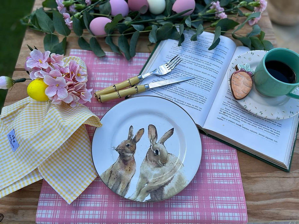 Miniatura: GUARDANAPO XADREZ AMARELO M