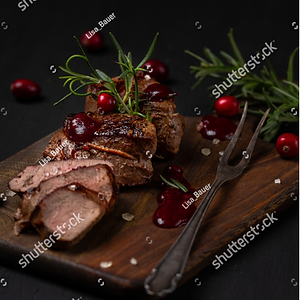 Boned and rolled venison haunch