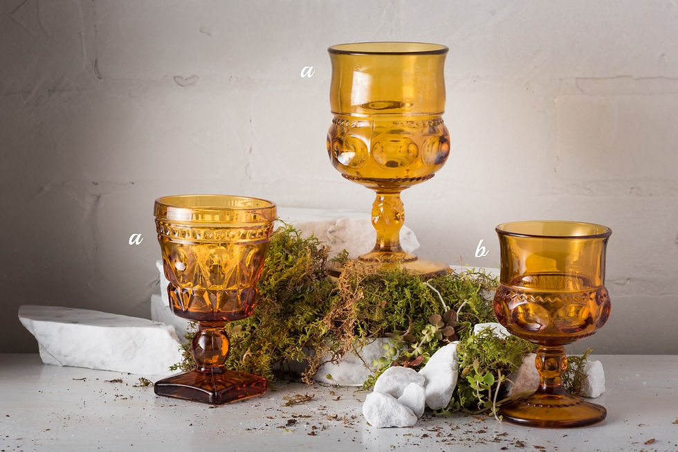 Amber Vintage Glassware