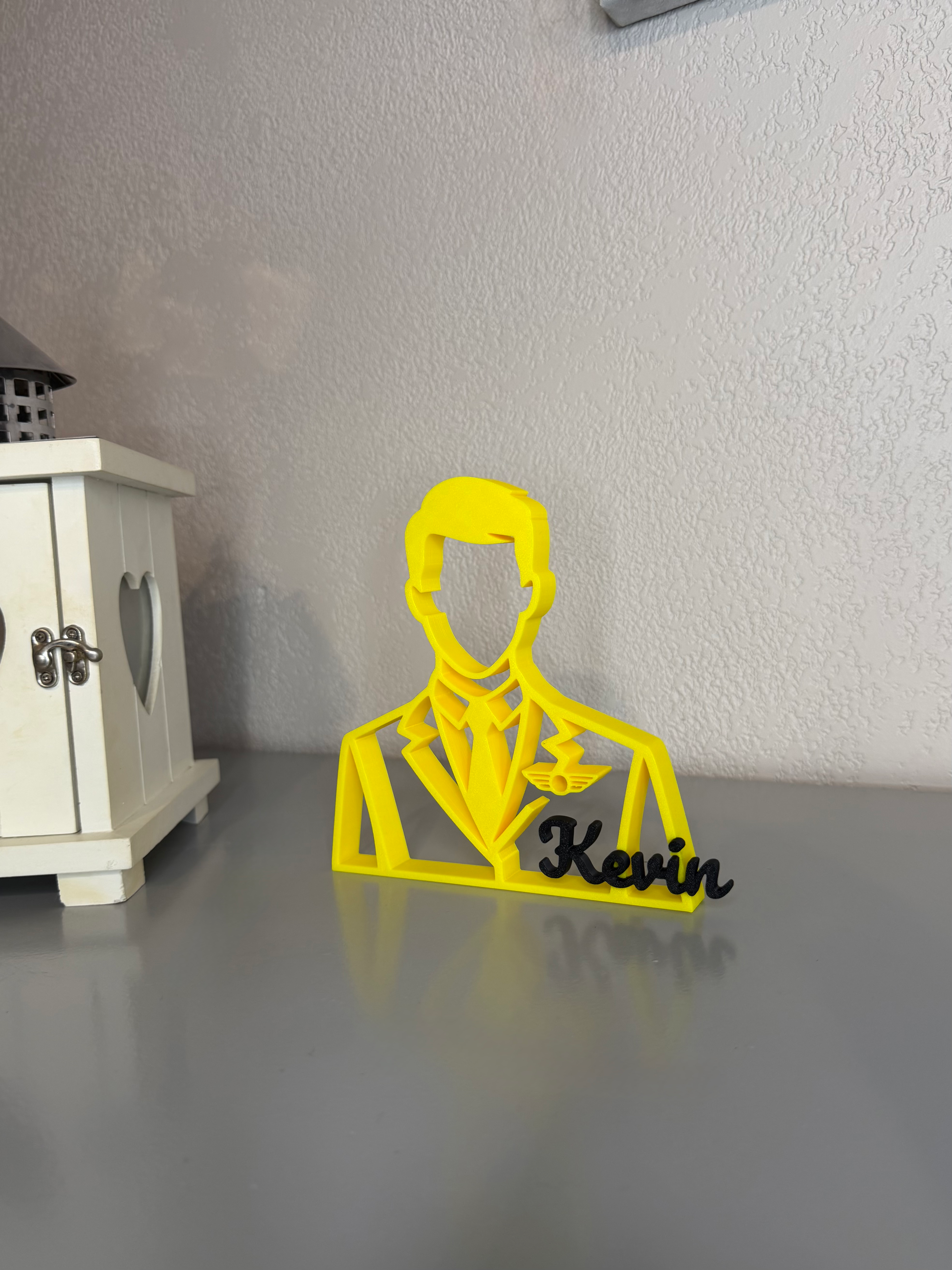 Silhouette steward à poser – personnalisable avec texte