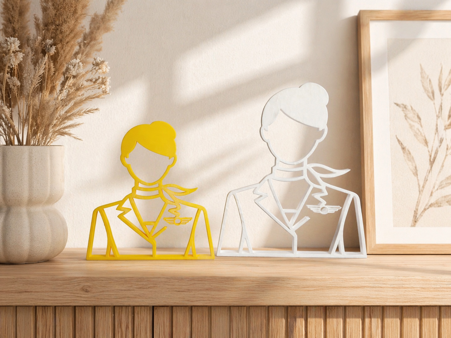 Silhouette hôtesse décorative à poser