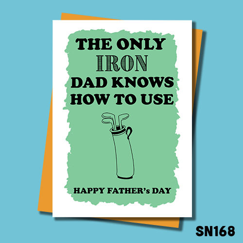 Funny Father's Day card for the Dad who likes golf. SN168