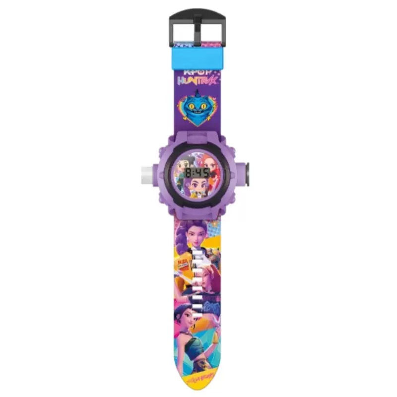 Thumbnail: Colorful toy wristwatch featuring animated girl characters on a purple band.