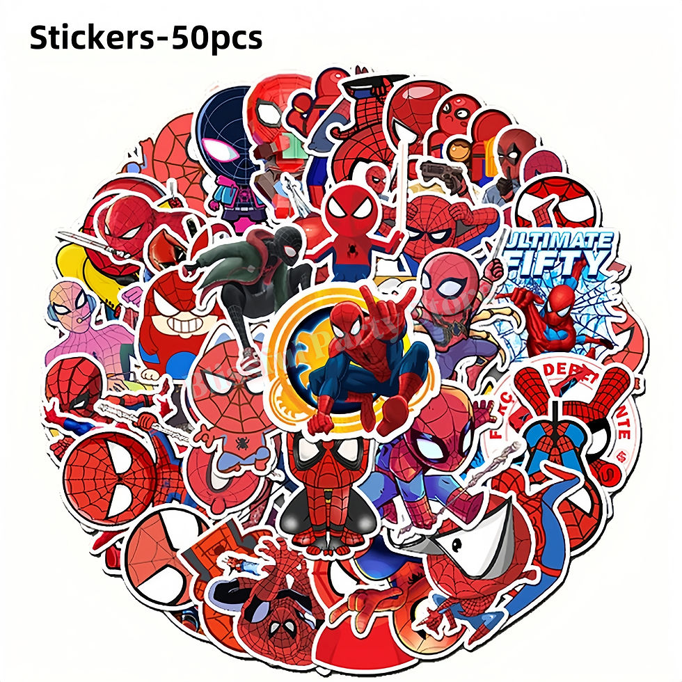 Thumbnail: 50-piece Spider-Man stickers for birthday decorations