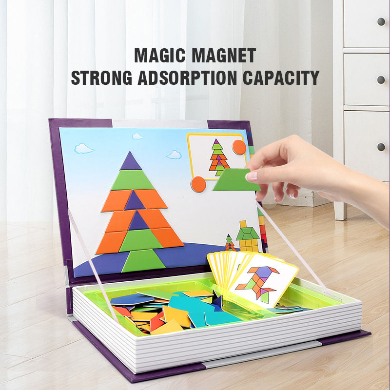 Thumbnail: Magnetic Busy Book Matching Magnet Puzzles Baby Books Animals Dinosaur Numbers M