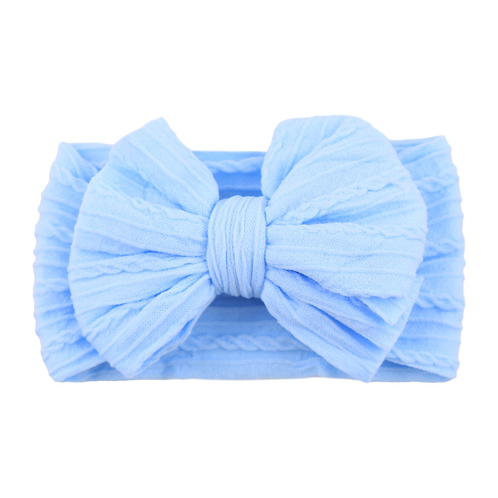 Thumbnail: Light blue baby bow headband
